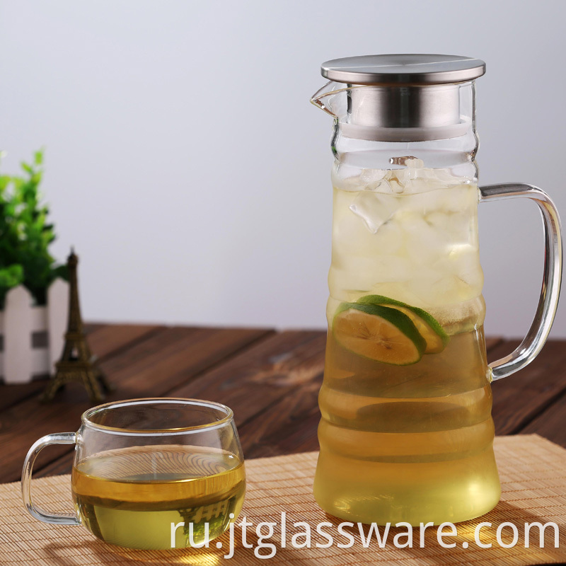 Heat Resistant Glass Beverage Pitcher